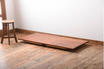 アンティーク家具　アンティーク　くすんだ色味がおしゃれなペイント鉄脚の2wayセンターテーブル(座卓・作業台)(2)