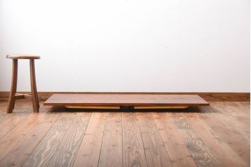 アンティーク家具　アンティーク　くすんだ色味がおしゃれなペイント鉄脚の2wayセンターテーブル(座卓・作業台)(2)