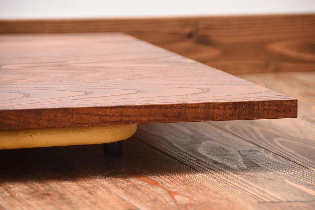 アンティーク家具　アンティーク　くすんだ色味がおしゃれなペイント鉄脚の2wayセンターテーブル(座卓・作業台)(2)