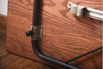 アンティーク家具　アンティーク　シックなペイント鉄脚の2wayセンターテーブル(座卓・作業台)(3)