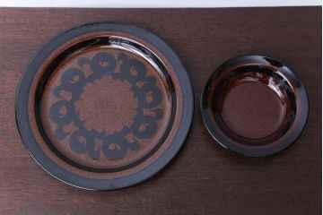 アンティーク雑貨　北欧ビンテージ　アラビア(ARABIA)・Mモデル　プレート2枚セット