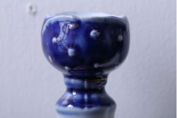 アンティーク雑貨　イギリスアンティーク　優雅なバラのドレッサーセット(キャンドルスタンド・小物入れ・トレー)