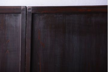 アンティーク　色ガラス入り!モダンなガラス帯戸4枚セット