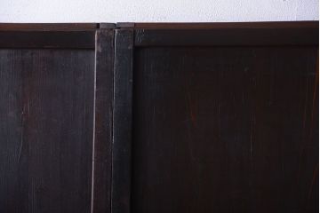 アンティーク　色ガラス入り!モダンなガラス帯戸4枚セット