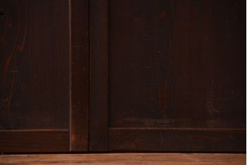 アンティーク　色ガラス入り!モダンなガラス帯戸4枚セット