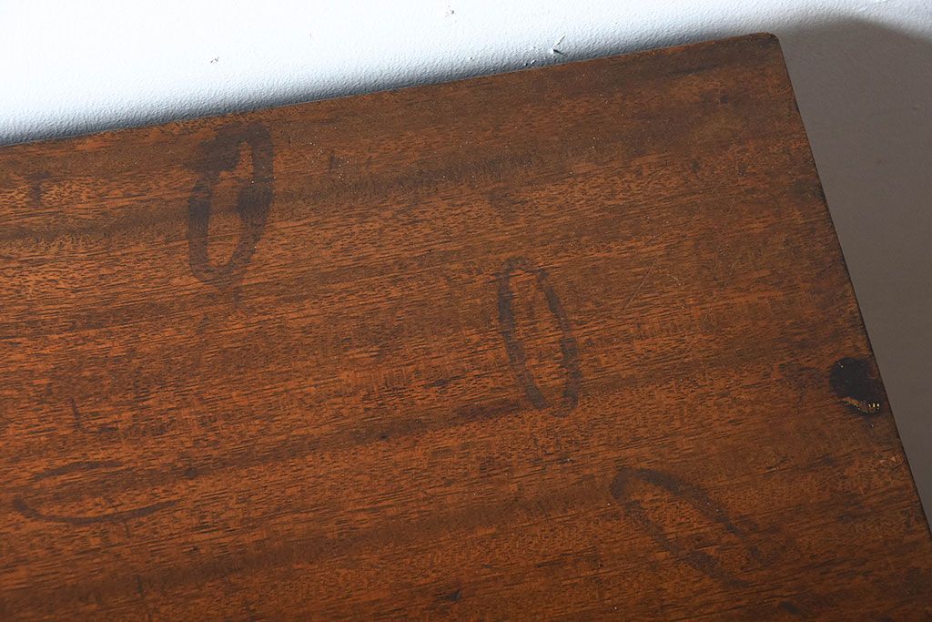 アンティーク家具　アンティーク　ネームプレート付き!古い木の縦型チェスト