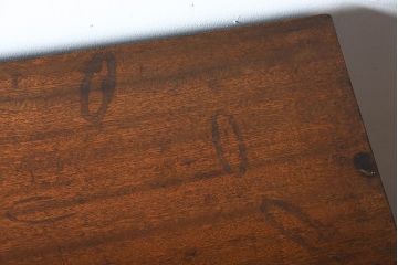 アンティーク家具　アンティーク　ネームプレート付き!古い木の縦型チェスト