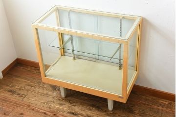 レトロ家具　昭和レトロ　かわいらしい見た目のセキスイファッションケース(ガラスケース)