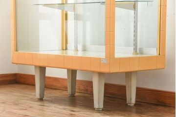 レトロ家具　昭和レトロ　かわいらしい見た目のセキスイファッションケース(ガラスケース)