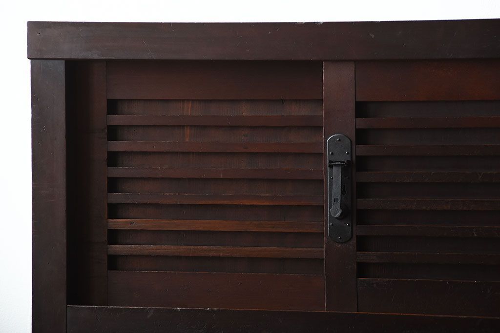 アンティーク家具　古民具・骨董　古い木製のアンティーク美濃帳場箪笥