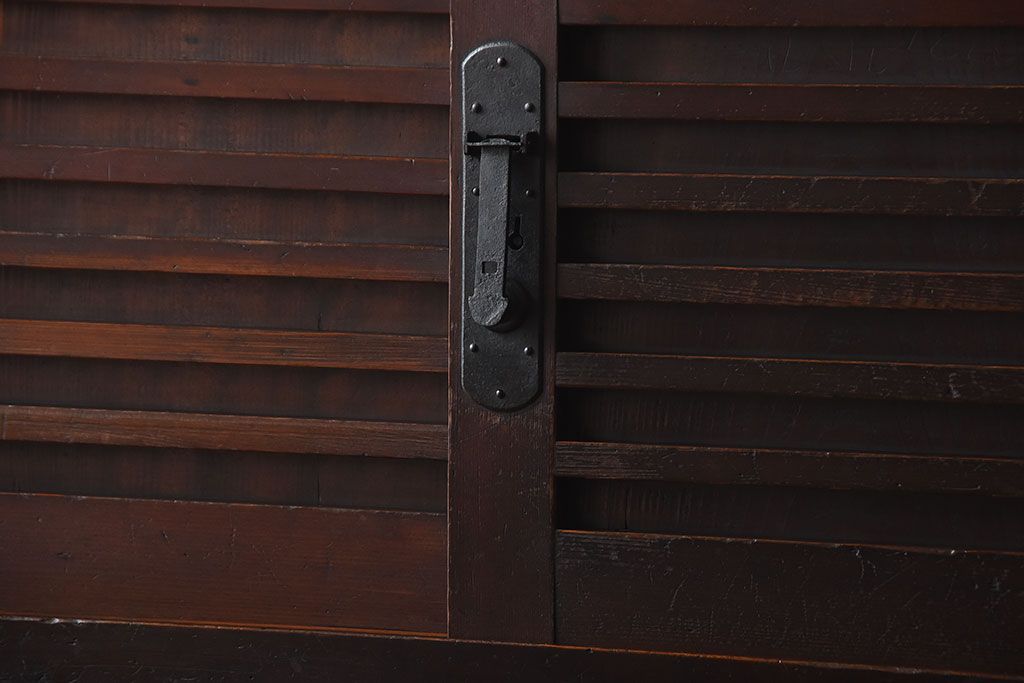 アンティーク家具　古民具・骨董　古い木製のアンティーク美濃帳場箪笥