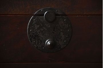 アンティーク家具　古民具・骨董　古い木製のアンティーク美濃帳場箪笥