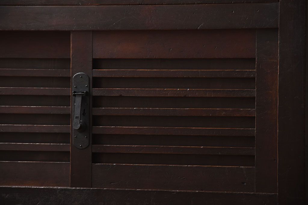 アンティーク家具　古民具・骨董　古い木製のアンティーク美濃帳場箪笥