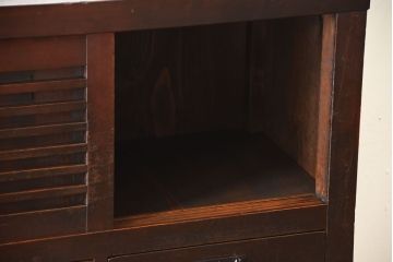 アンティーク家具　古民具・骨董　古い木製のアンティーク美濃帳場箪笥