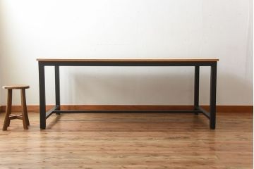 【ラフジュ工房オリジナル・ダイニングテーブル】 ペイントアイアンレッグのダイニングテーブル(鉄脚)