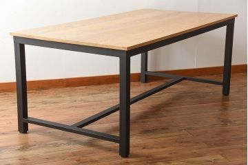 【ラフジュ工房オリジナル・ダイニングテーブル】 ペイントアイアンレッグのダイニングテーブル(鉄脚)