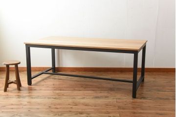 【ラフジュ工房オリジナル・ダイニングテーブル】 ペイントアイアンレッグのダイニングテーブル(鉄脚)