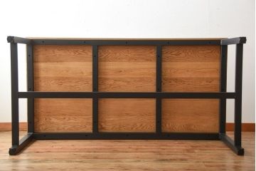 【ラフジュ工房オリジナル・ダイニングテーブル】 ペイントアイアンレッグのダイニングテーブル(鉄脚)