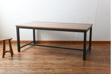 【ラフジュ工房オリジナル・ダイニングテーブル】 ペイントアイアンレッグのダイニングテーブル(鉄脚)(2)