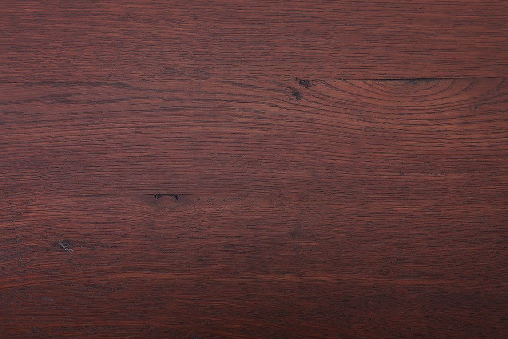 アンティーク家具　和製アンティーク　鉄脚が印象的な古いナラ材のセンターテーブル