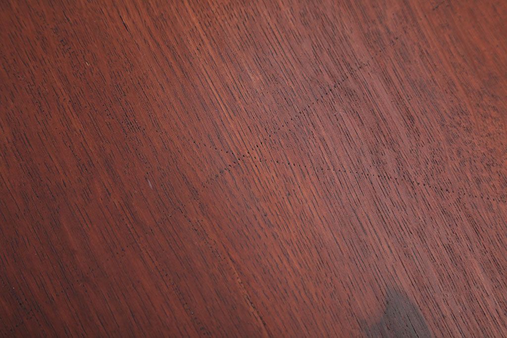 アンティーク家具　和製アンティーク　鉄脚が印象的な古いナラ材のセンターテーブル