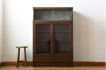 レトロ家具　和製アンティーク　古い木製のレトロな本箱