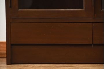 レトロ家具　和製アンティーク　古い木製のレトロな本箱