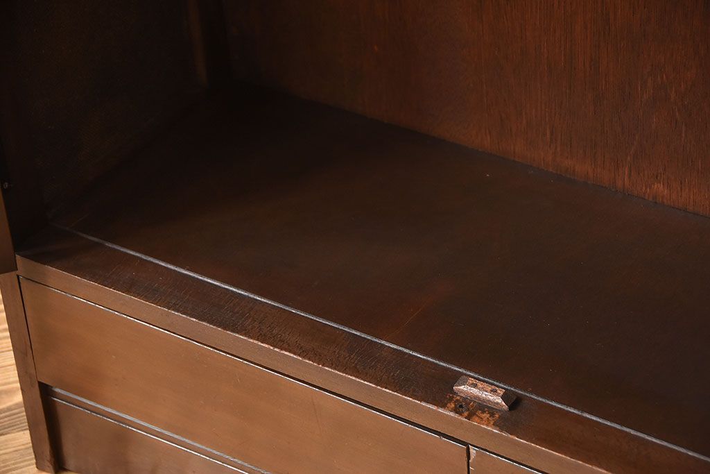 レトロ家具　和製アンティーク　古い木製のレトロな本箱