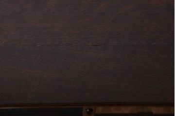 アンティーク家具　和製アンティーク　引き出し付き!モールガラス引き戸のカウンター収納棚