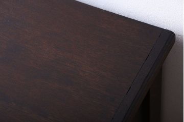 アンティーク家具　和製アンティーク　引き出し付き!モールガラス引き戸のカウンター収納棚