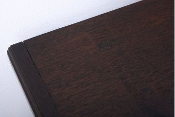 アンティーク家具　和製アンティーク　引き出し付き!モールガラス引き戸のカウンター収納棚