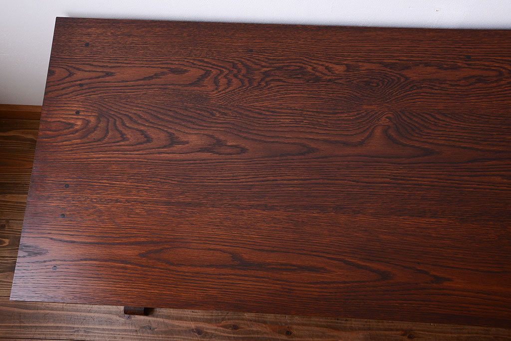 アンティーク家具　和製アンティーク　骨太で重厚な古い木製の作業台(カウンターテーブル)(1)