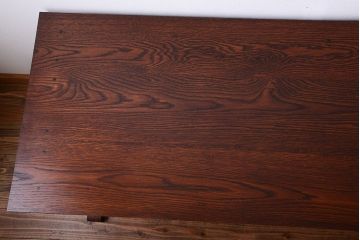 アンティーク家具　和製アンティーク　骨太で重厚な古い木製の作業台(カウンターテーブル)(1)