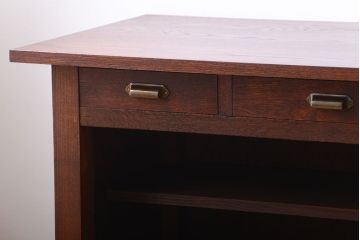 アンティーク家具　和製アンティーク　骨太で重厚な古い木製の作業台(カウンターテーブル)(1)