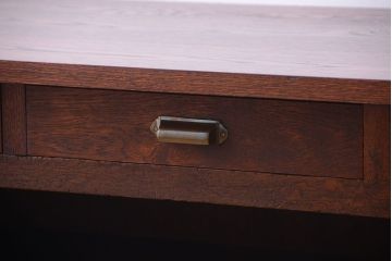 アンティーク家具　和製アンティーク　骨太で重厚な古い木製の作業台(カウンターテーブル)(1)