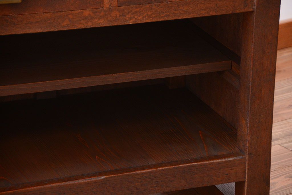 アンティーク家具　和製アンティーク　骨太で重厚な古い木製の作業台(カウンターテーブル)(1)