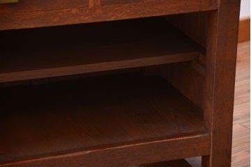 アンティーク家具　和製アンティーク　骨太で重厚な古い木製の作業台(カウンターテーブル)(1)