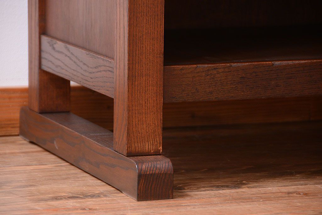 アンティーク家具　和製アンティーク　骨太で重厚な古い木製の作業台(カウンターテーブル)(1)