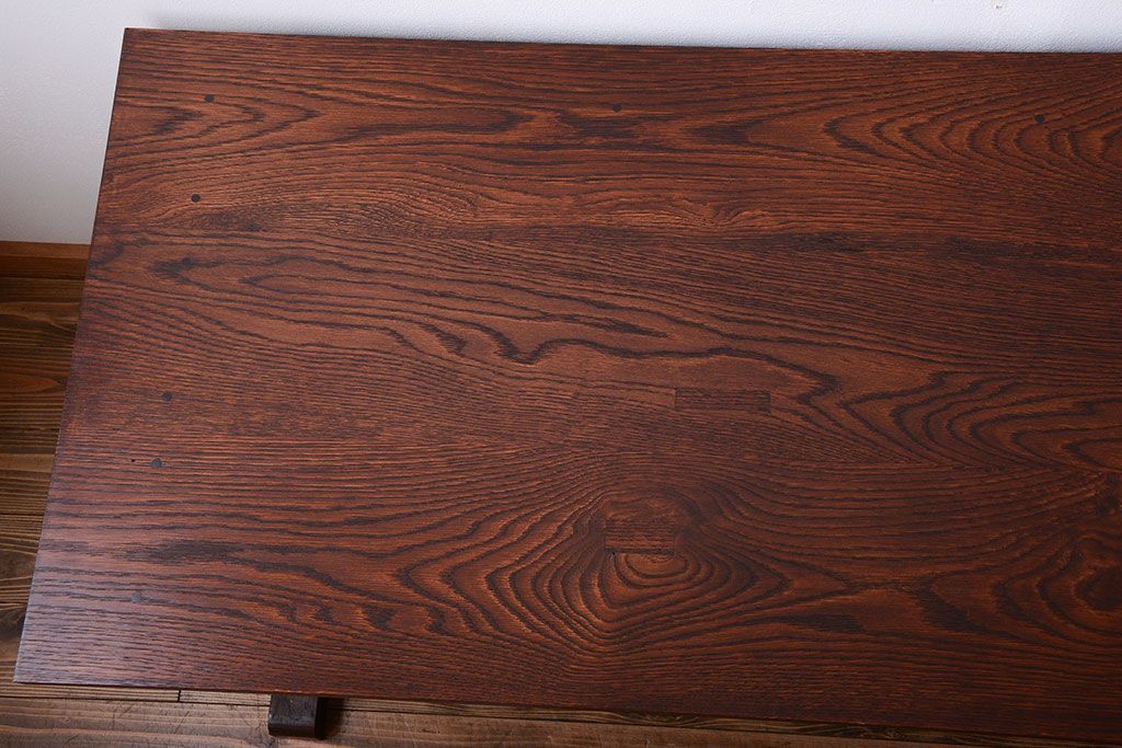 アンティーク家具　和製アンティーク　骨太で重厚な古い木製の作業台(カウンターテーブル)(2)