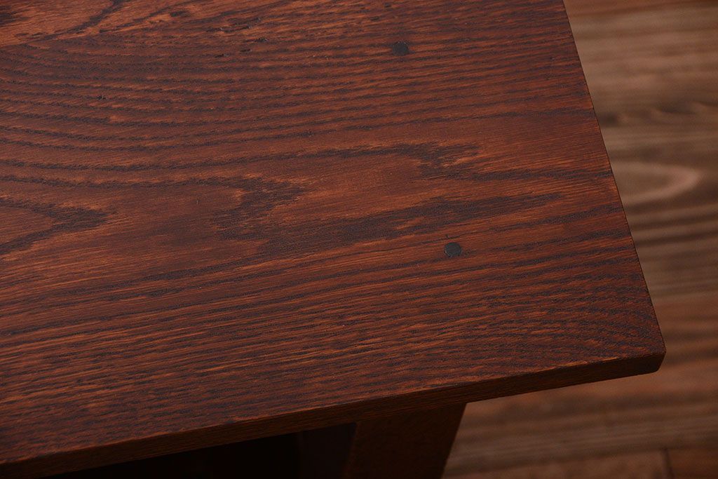 アンティーク家具　和製アンティーク　骨太で重厚な古い木製の作業台(カウンターテーブル)(2)