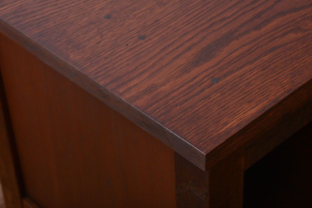 アンティーク家具　和製アンティーク　骨太で重厚な古い木製の作業台(カウンターテーブル)(2)