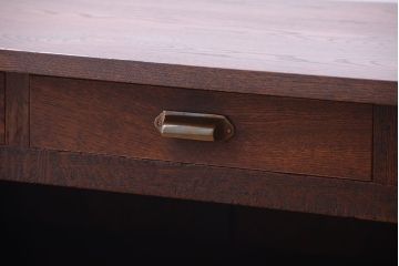 アンティーク家具　和製アンティーク　骨太で重厚な古い木製の作業台(カウンターテーブル)(2)