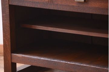 アンティーク家具　和製アンティーク　骨太で重厚な古い木製の作業台(カウンターテーブル)(2)