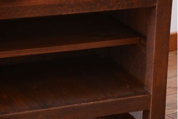 アンティーク家具　和製アンティーク　骨太で重厚な古い木製の作業台(カウンターテーブル)(2)