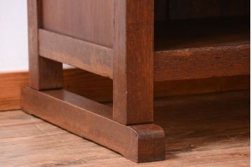 アンティーク家具　和製アンティーク　骨太で重厚な古い木製の作業台(カウンターテーブル)(2)