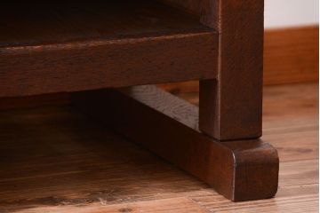 アンティーク家具　和製アンティーク　骨太で重厚な古い木製の作業台(カウンターテーブル)(2)