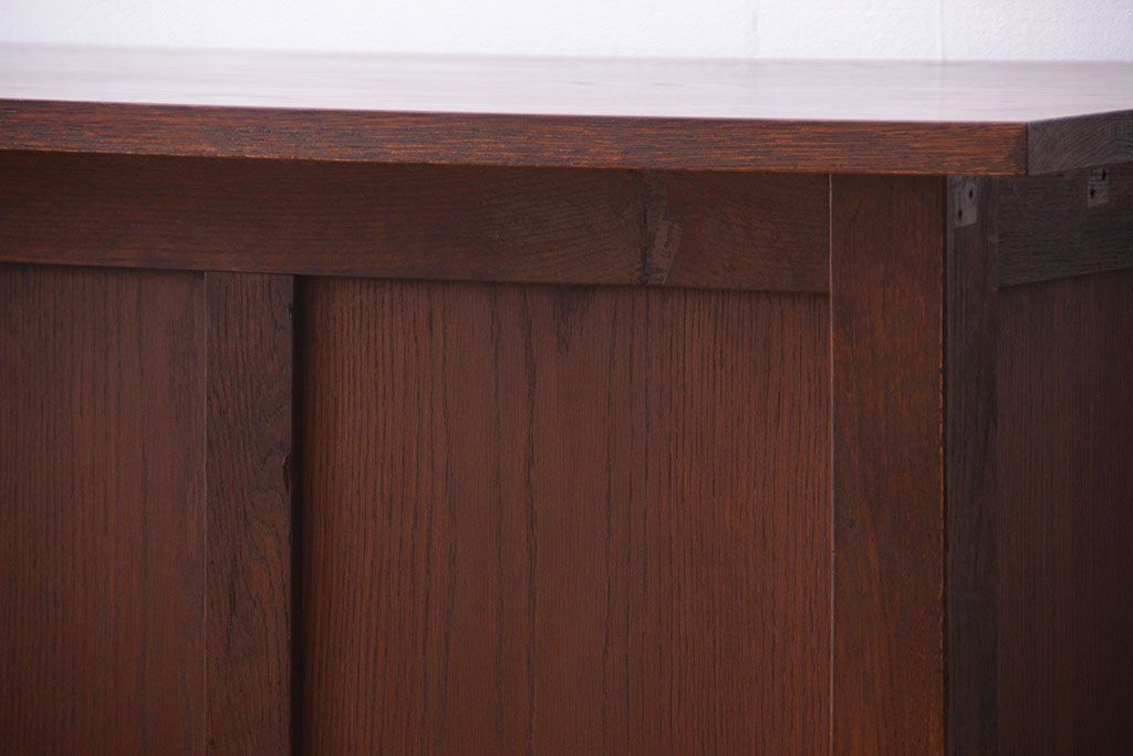 アンティーク家具　和製アンティーク　骨太で重厚な古い木製の作業台(カウンターテーブル)(2)