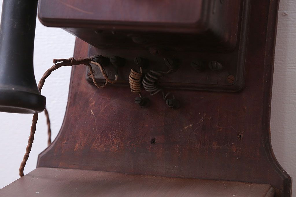 アンティーク雑貨　大正〜昭和初期　古いデルビル磁石式電話機