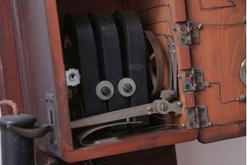 アンティーク雑貨　大正〜昭和初期　古いデルビル磁石式電話機