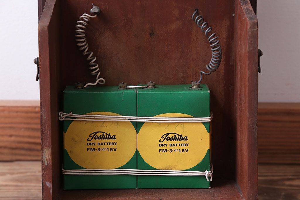 アンティーク雑貨　大正〜昭和初期　古いデルビル磁石式電話機